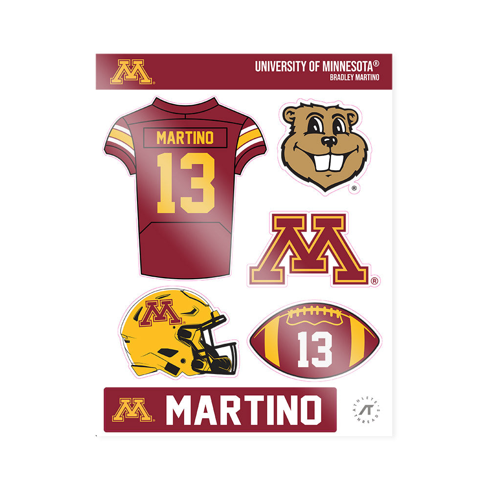 Minnesota - NCAA Football : Bradley Martino - Sticker Sheet-0