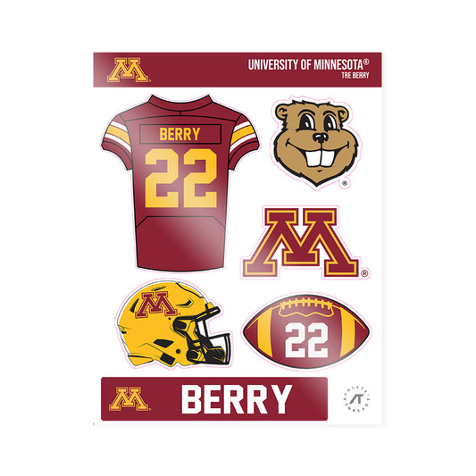 Minnesota - NCAA Football : Tre Berry - Sticker Sheet-0