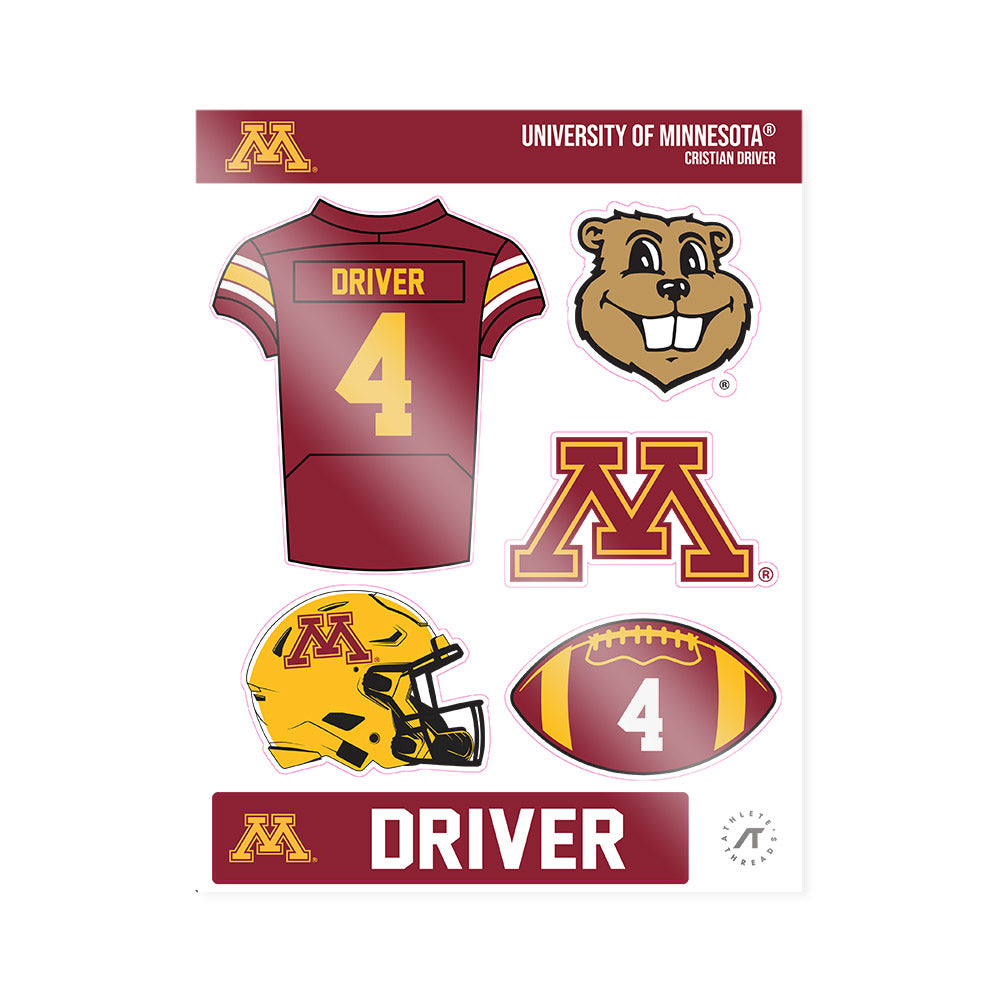 Minnesota - NCAA Football : Cristian Driver - Sticker Sheet-0
