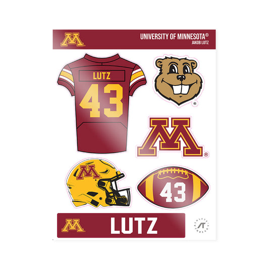 Minnesota - NCAA Football : Jakob Lutz - Sticker Sheet-0