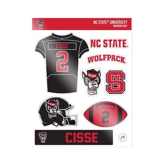 NC State - NCAA Football : Brandon Cisse - Sticker Sheet-0