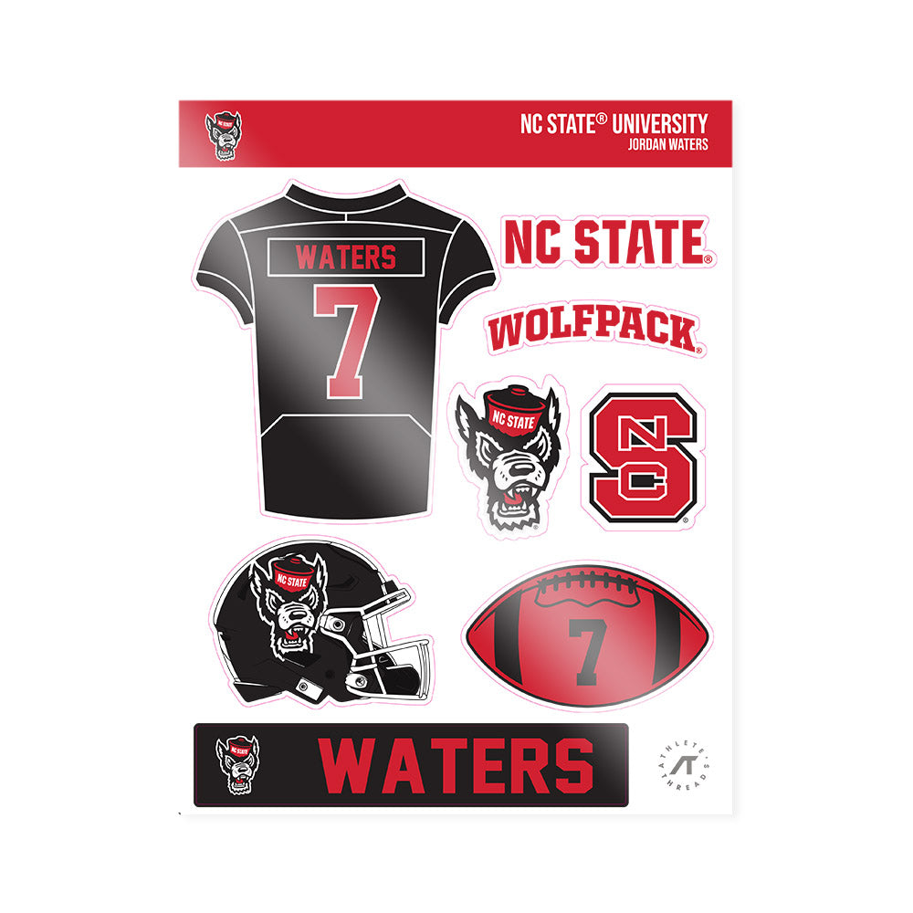 NC State - NCAA Football : Jordan Waters - Sticker Sheet-0