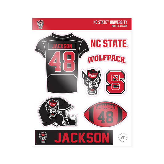 NC State - NCAA Football : Hunter Jackson - Sticker Sheet-0
