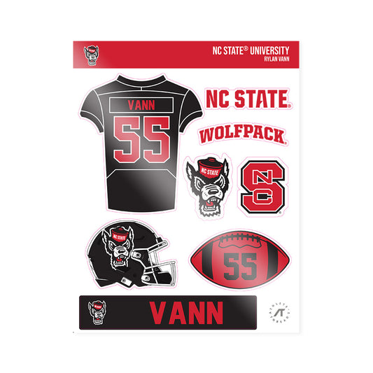 NC State - NCAA Football : Rylan Vann - Sticker Sheet-0