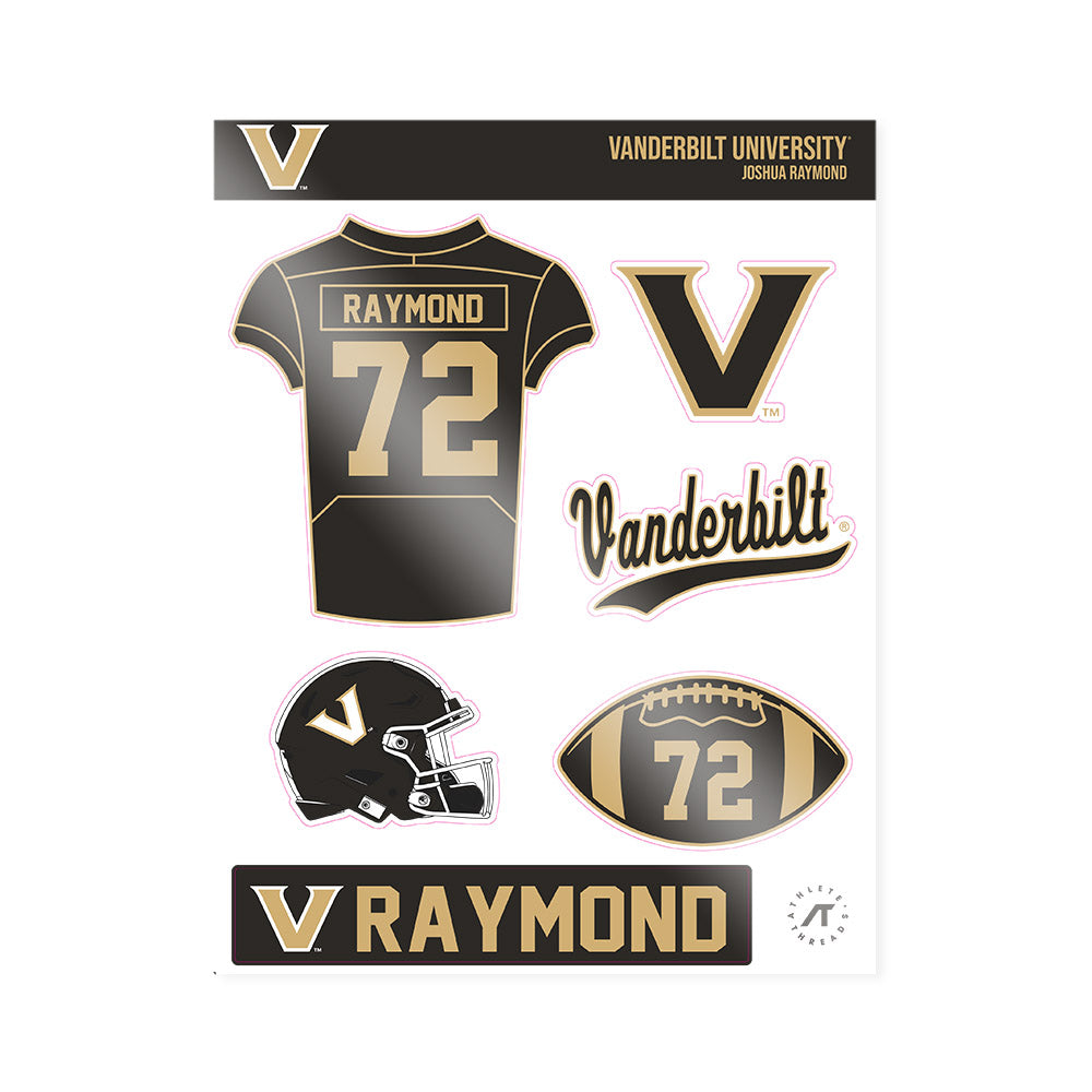 Vanderbilt - NCAA Football : Joshua Raymond - Sticker Sheet-0