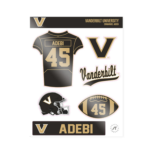 Vanderbilt - NCAA Football : Emmanuel Adebi - Sticker Sheet-0