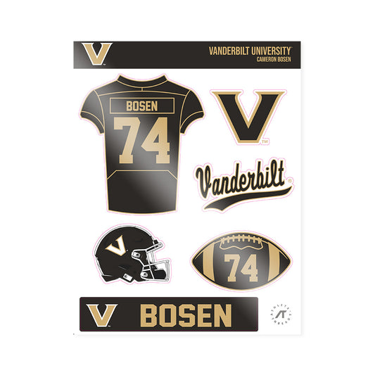 Vanderbilt - NCAA Football : Cameron Bosen - Sticker Sheet-0