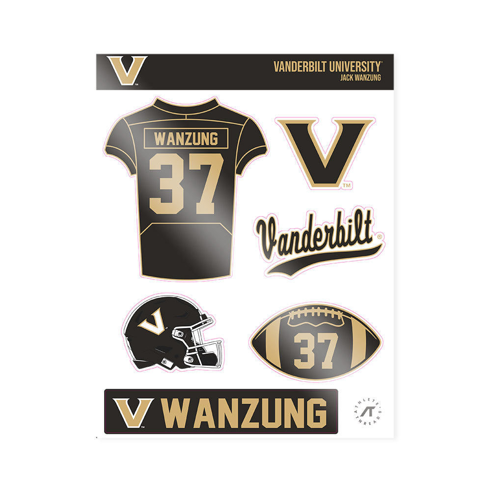Vanderbilt - NCAA Football : Jack Wanzung - Sticker Sheet-0