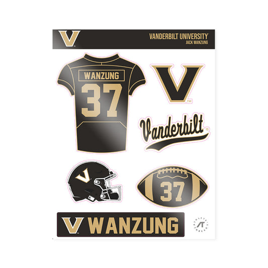 Vanderbilt - NCAA Football : Jack Wanzung - Sticker Sheet-0