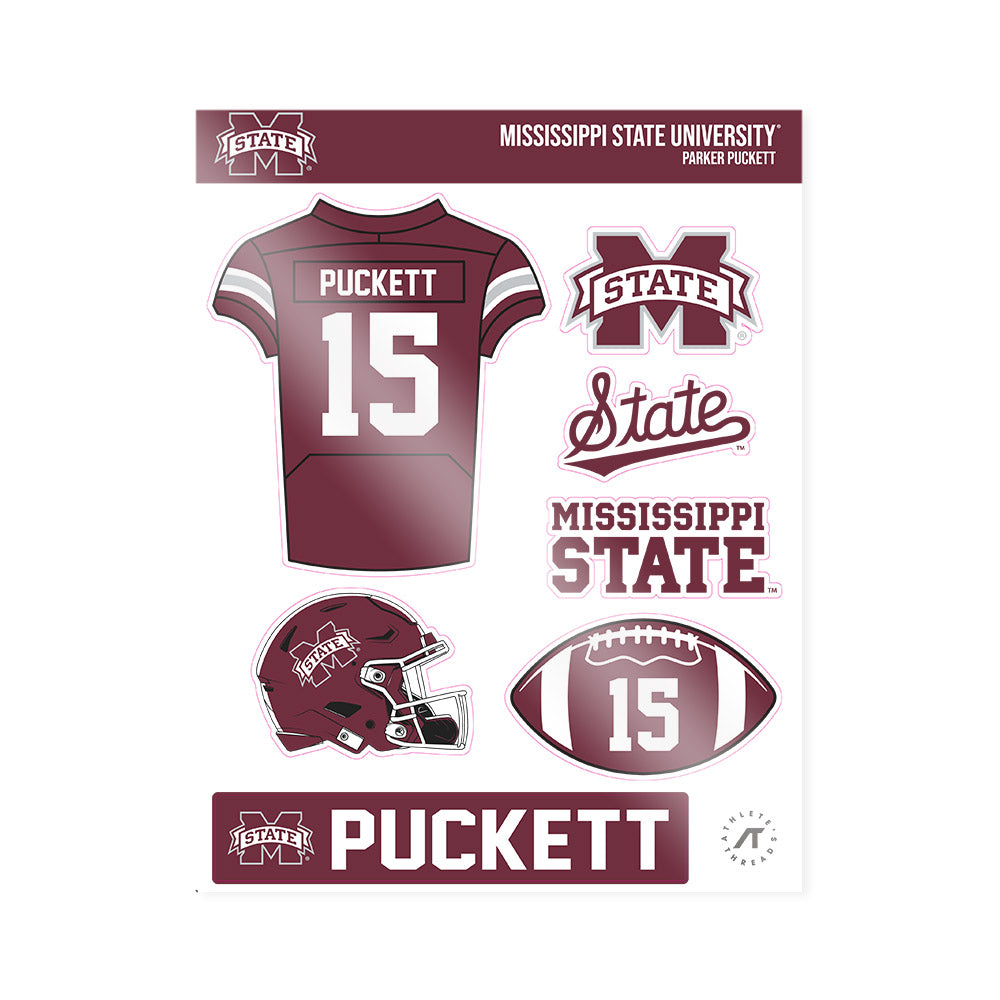 Mississippi State - NCAA Football : Parker Puckett - Sticker Sheet-0