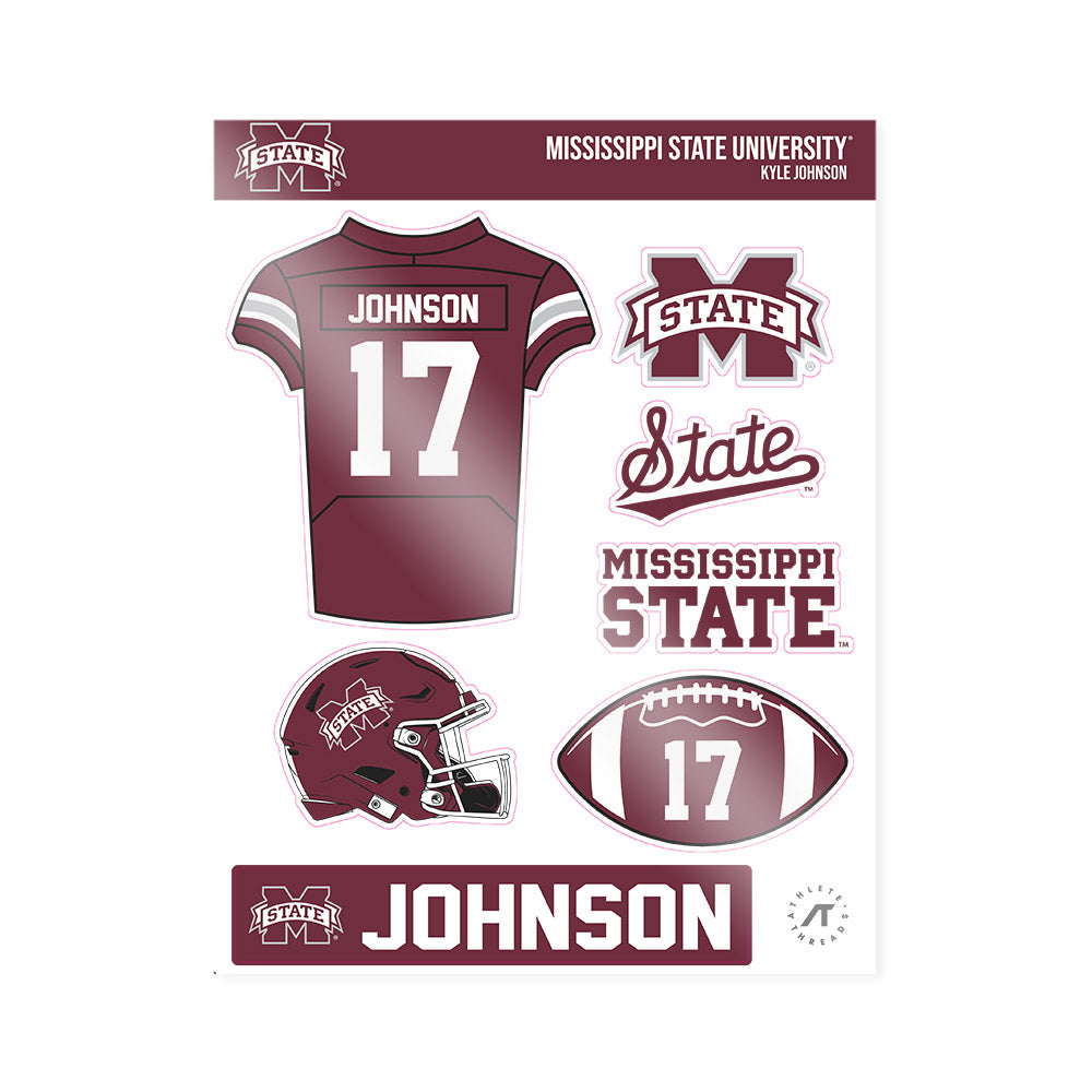Mississippi State - NCAA Football : Kyle Johnson - Sticker Sheet-0