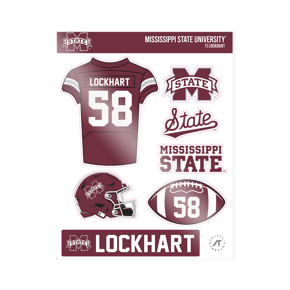 Mississippi State - NCAA Football : Tj Lockhart - Sticker Sheet-0