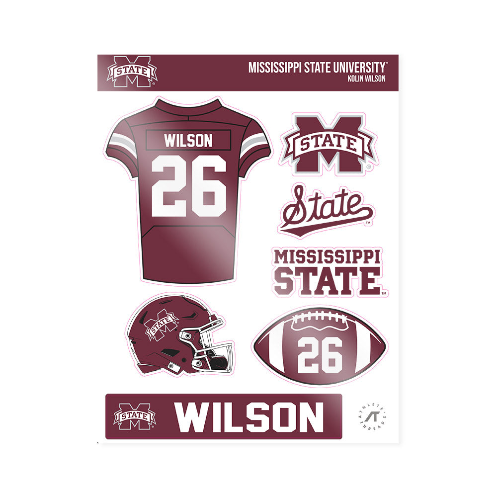 Mississippi State - NCAA Football : Kolin Wilson - Sticker Sheet-0