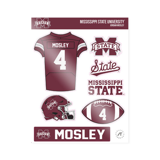 Mississippi State - NCAA Football : Jordan Mosley - Sticker Sheet-0