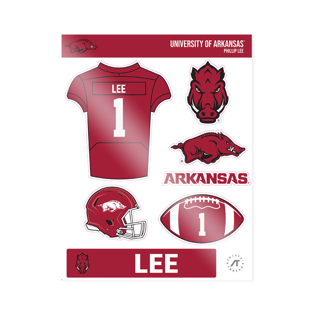 Arkansas - NCAA Football : Phillip Lee - Sticker Sheet-0