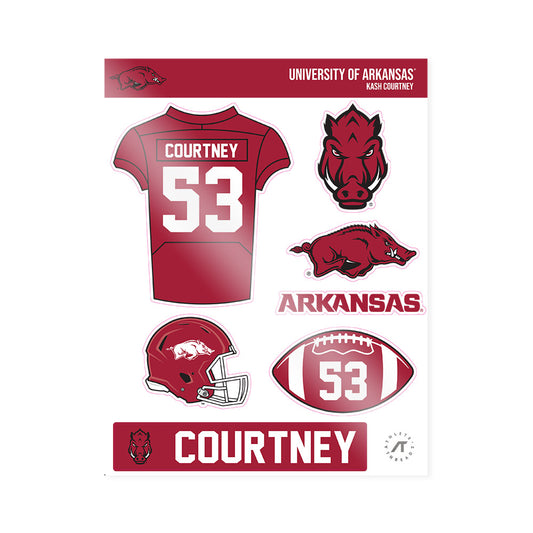 Arkansas - NCAA Football : Kash Courtney - Sticker Sheet-0
