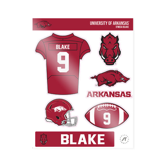 Arkansas - NCAA Football : O'Mega Blake - Sticker Sheet-0