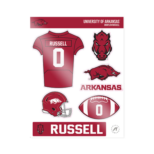 Arkansas - NCAA Football : Braylen Russell - Sticker Sheet-0