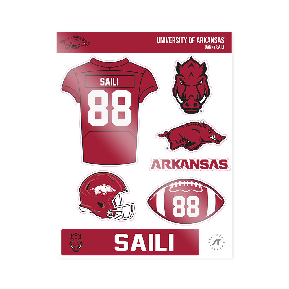 Arkansas - NCAA Football : Danny Saili - Sticker Sheet-0