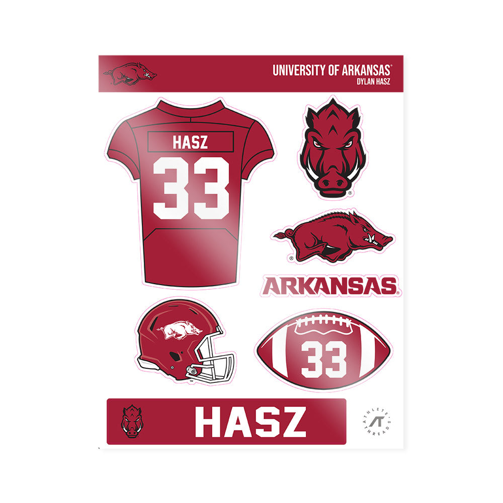 Arkansas - NCAA Football : Dylan Hasz - Sticker Sheet-0