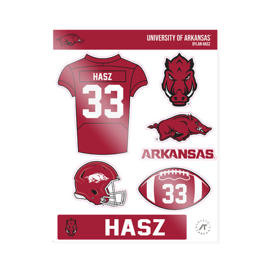 Arkansas - NCAA Football : Dylan Hasz - Sticker Sheet-0