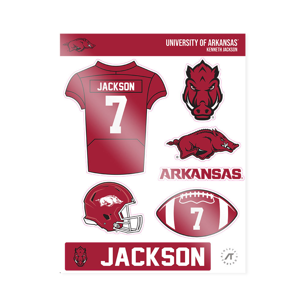 Arkansas - NCAA Football : Kenneth Jackson - Sticker Sheet-0