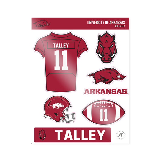 Arkansas - NCAA Football : Ken Talley - Sticker Sheet-0