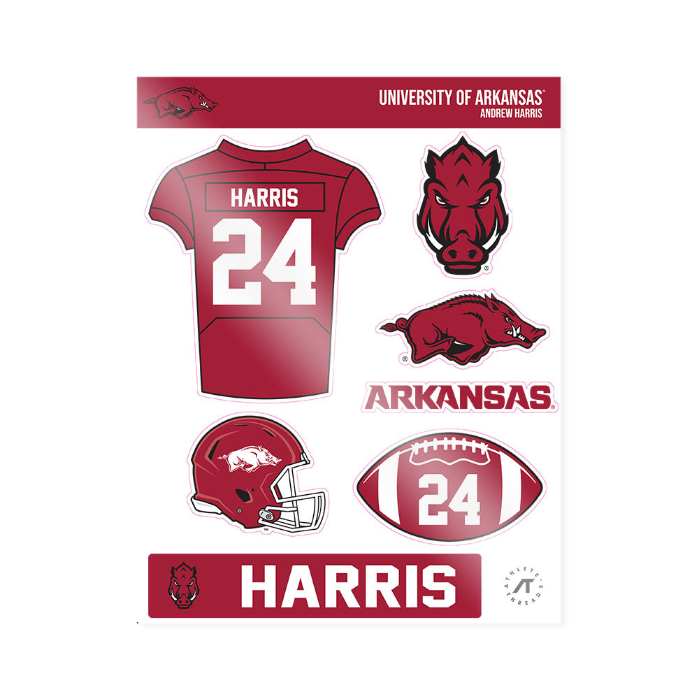 Arkansas - NCAA Football : Andrew Harris - Sticker Sheet-0