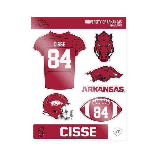 Arkansas - NCAA Football : Ismael Cisse - Sticker Sheet-0
