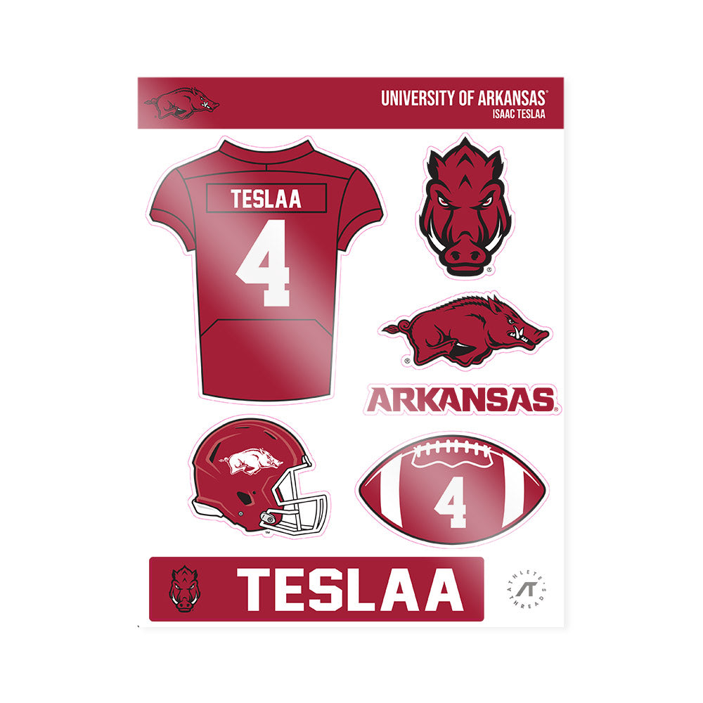 Arkansas - NCAA Football : Isaac TeSlaa - Sticker Sheet-0