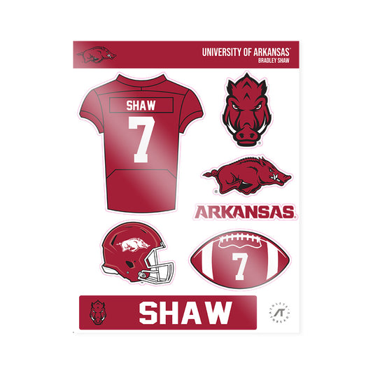 Arkansas - NCAA Football : Bradley Shaw - Sticker Sheet-0