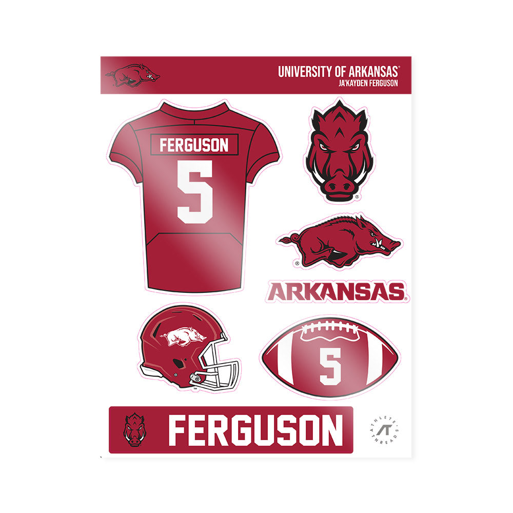 Arkansas - NCAA Football : Ja'kayden Ferguson - Sticker Sheet-0