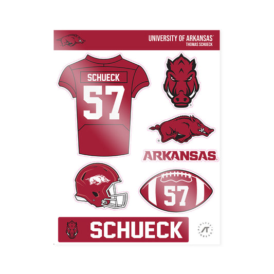 Arkansas - NCAA Football : Thomas Schueck - Sticker Sheet-0