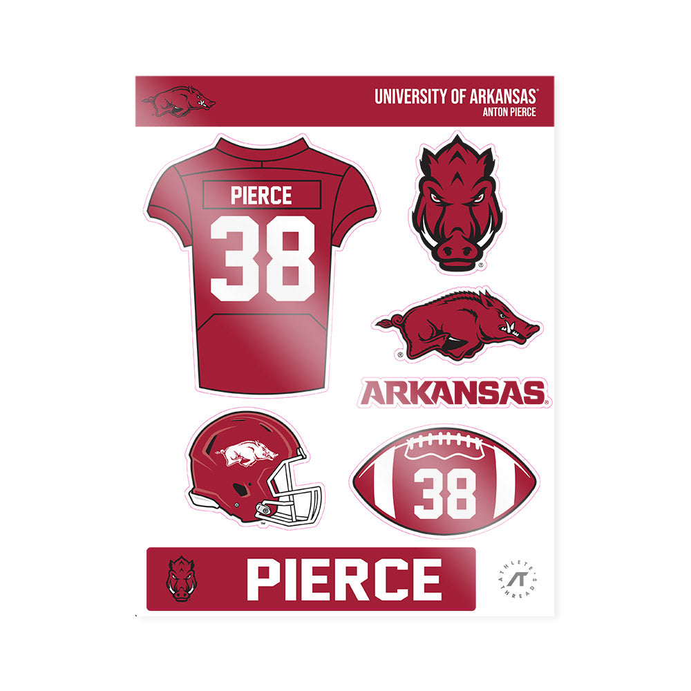 Arkansas - NCAA Football : Anton Pierce - Sticker Sheet-0
