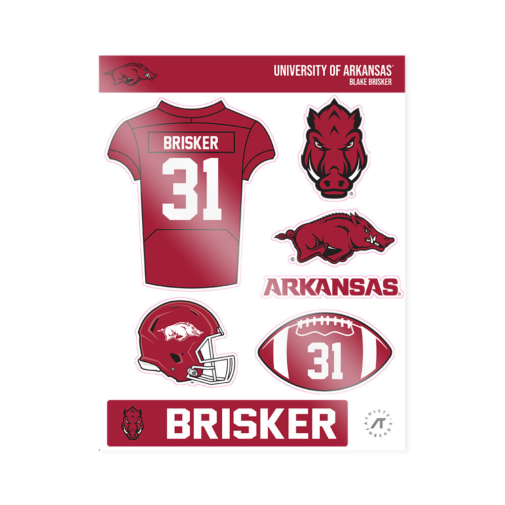 Arkansas - NCAA Football : Blake Brisker - Sticker Sheet-0