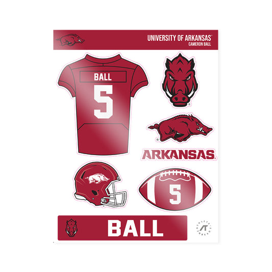 Arkansas - NCAA Football : Cameron Ball - Sticker Sheet-0