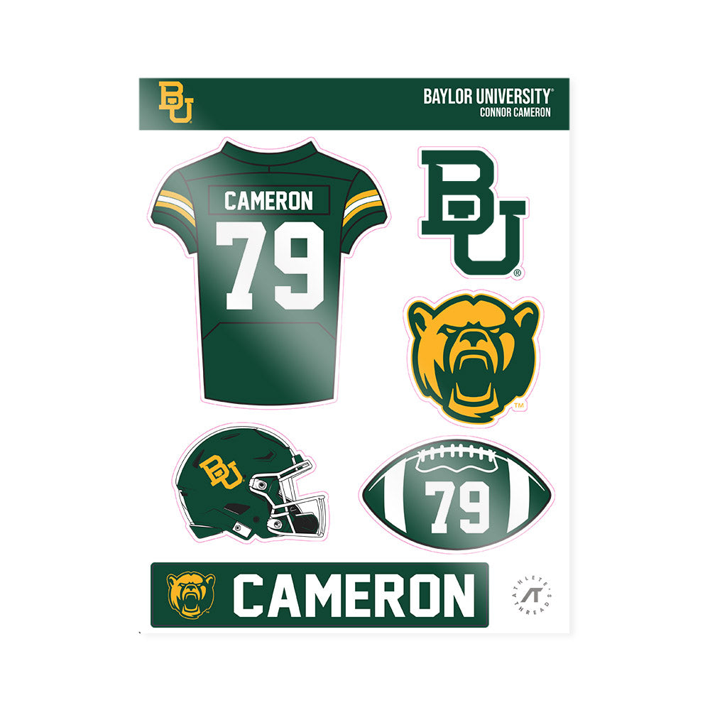 Baylor - NCAA Football : Connor Cameron - Sticker Sheet-0
