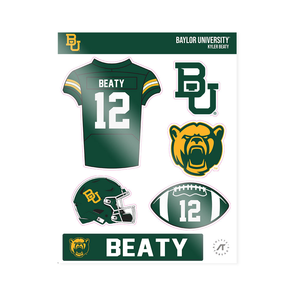 Baylor - NCAA Football : Kyler Beaty - Sticker Sheet-0