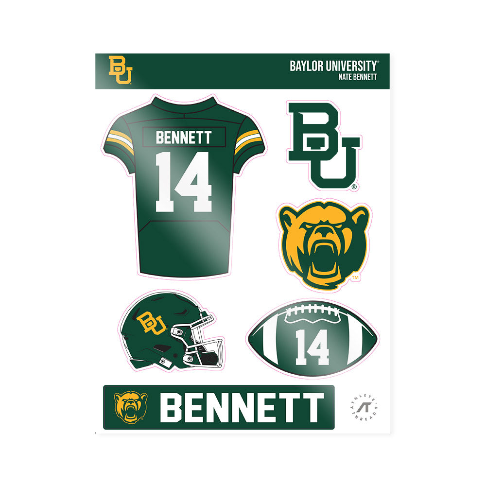Baylor - NCAA Football : Nate Bennett - Sticker Sheet-0