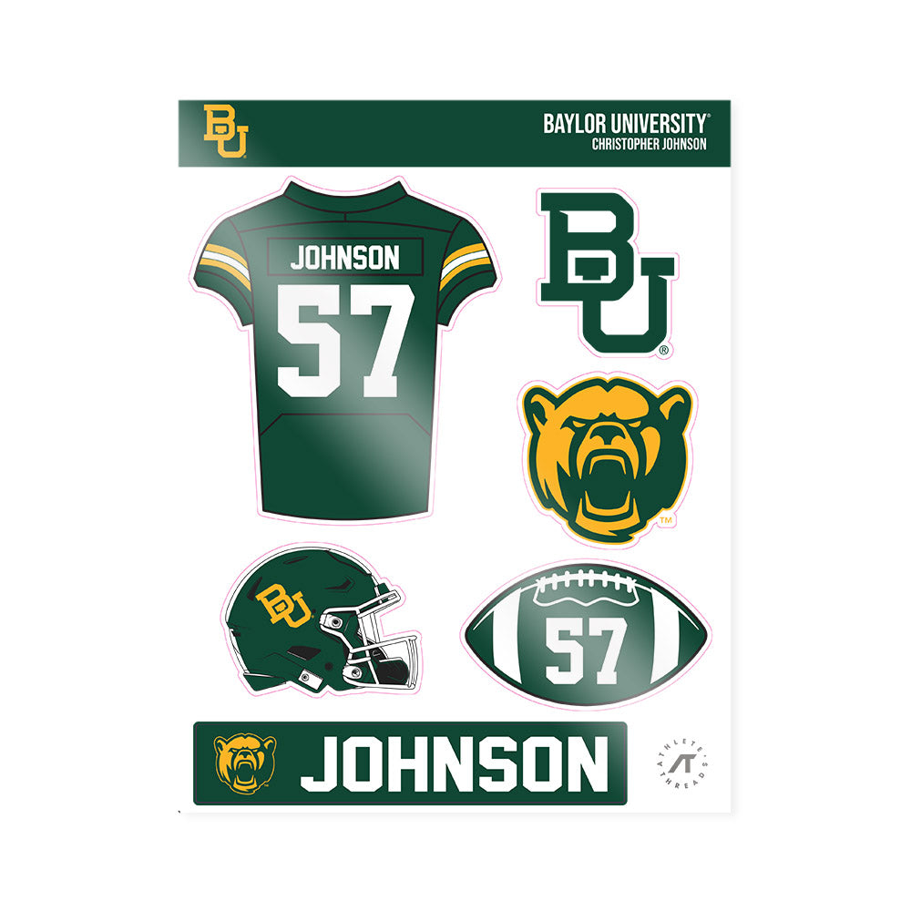 Baylor - NCAA Football : Christopher Johnson - Sticker Sheet-0