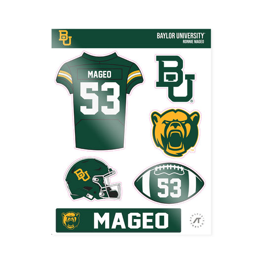 Baylor - NCAA Football : Ronnie Mageo - Sticker Sheet-0