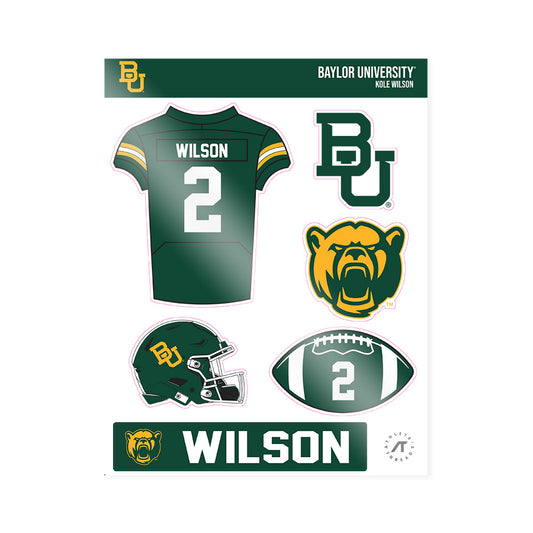 Baylor - NCAA Football : Kole Wilson - Sticker Sheet-0