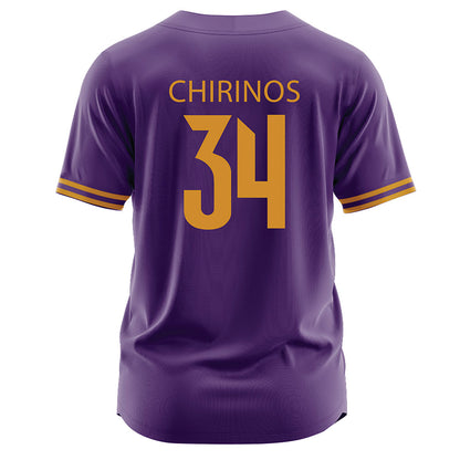 Alcorn - NCAA Baseball : Andres Chirinos - Purple Jersey-1