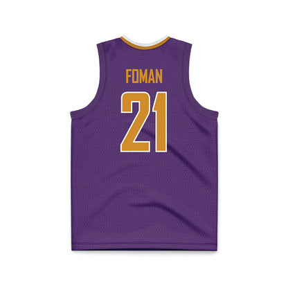 Alcorn - NCAA Men's Basketball : Kameron Foman - Purple Basketball Jersey-1