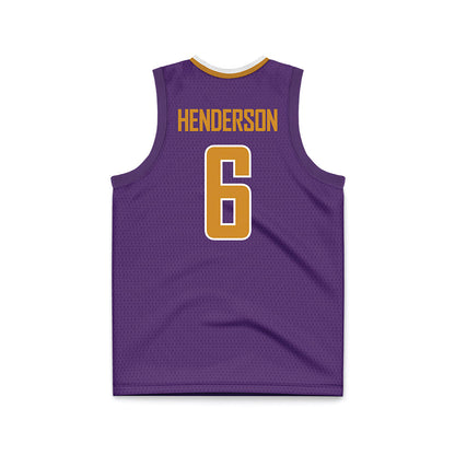 Alcorn - NCAA Men's Basketball : Will Henderson - Purple Basketball Jersey-1