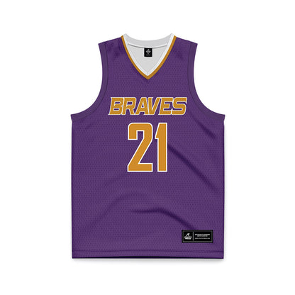 Alcorn - NCAA Men's Basketball : Kameron Foman - Purple Basketball Jersey-0