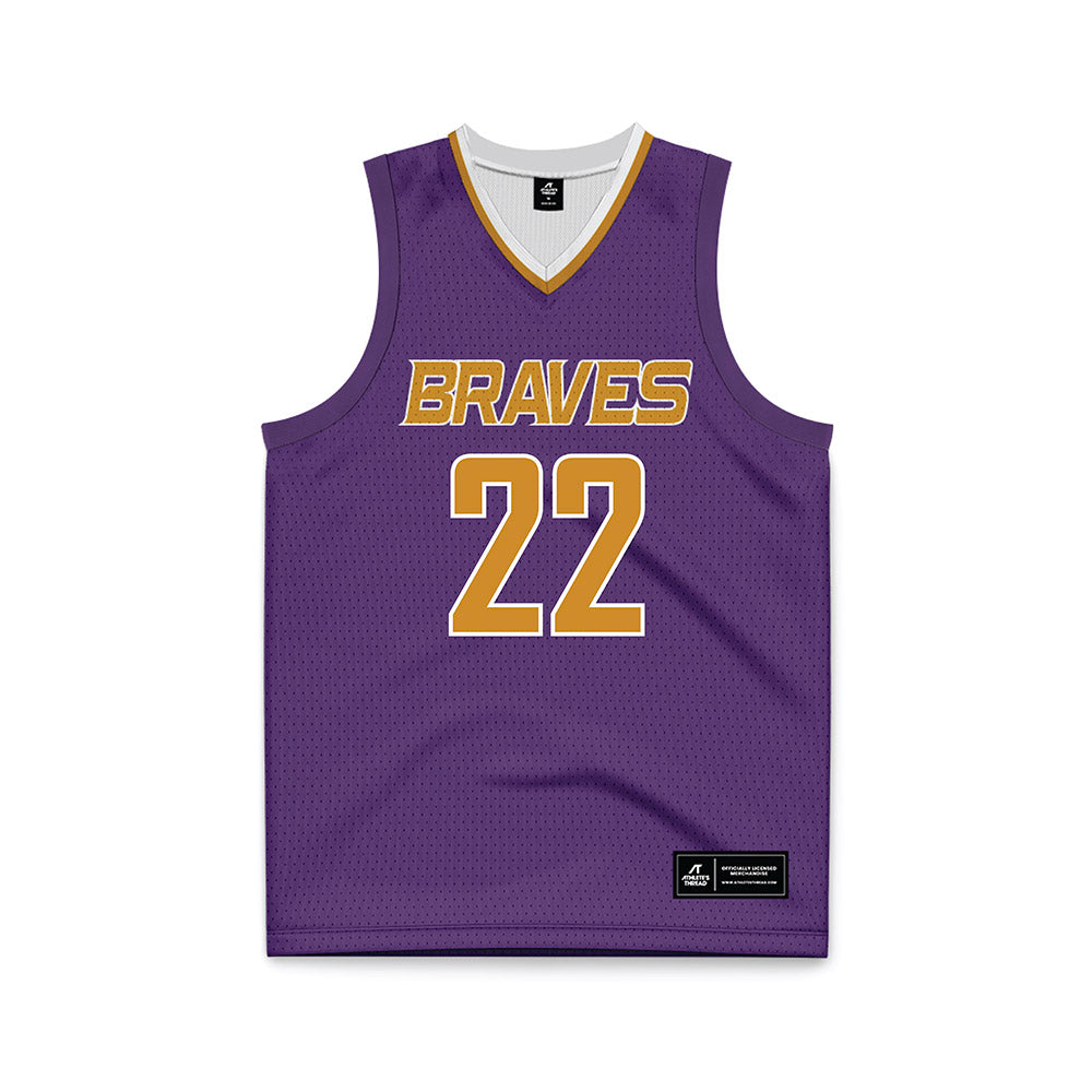 Alcorn - NCAA Men's Basketball : Kevin Firle - Purple Basketball Jersey-0