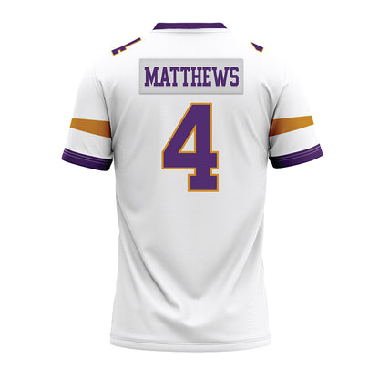Alcorn - NCAA Football : Jacoby Matthews - white Premium Football Jersey-1