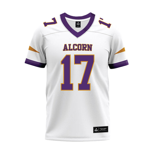 Alcorn - NCAA Football : Patrick Kince Jr - white Premium Football Jersey-0