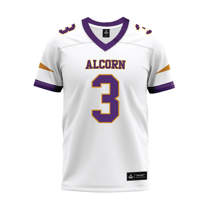 Alcorn - NCAA Football : Ste Edwards - white Premium Football Jersey-0
